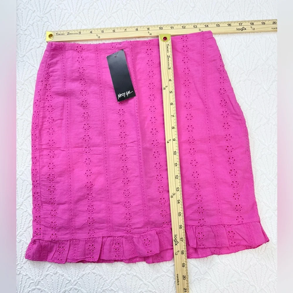 Nasty Gal Collection mini embroidery skirt   Size L US 8 - Picture 3 of 6